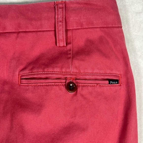 Polo Ralph Lauren 36W 34L Suffield Pant Red Classic Flat Front Chino Pants EUC - Picture 6 of 8